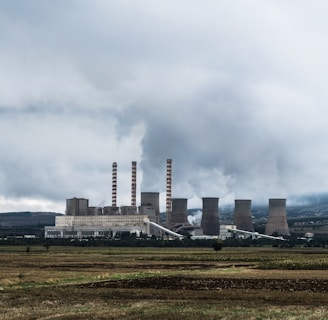 industrial power plant skyline