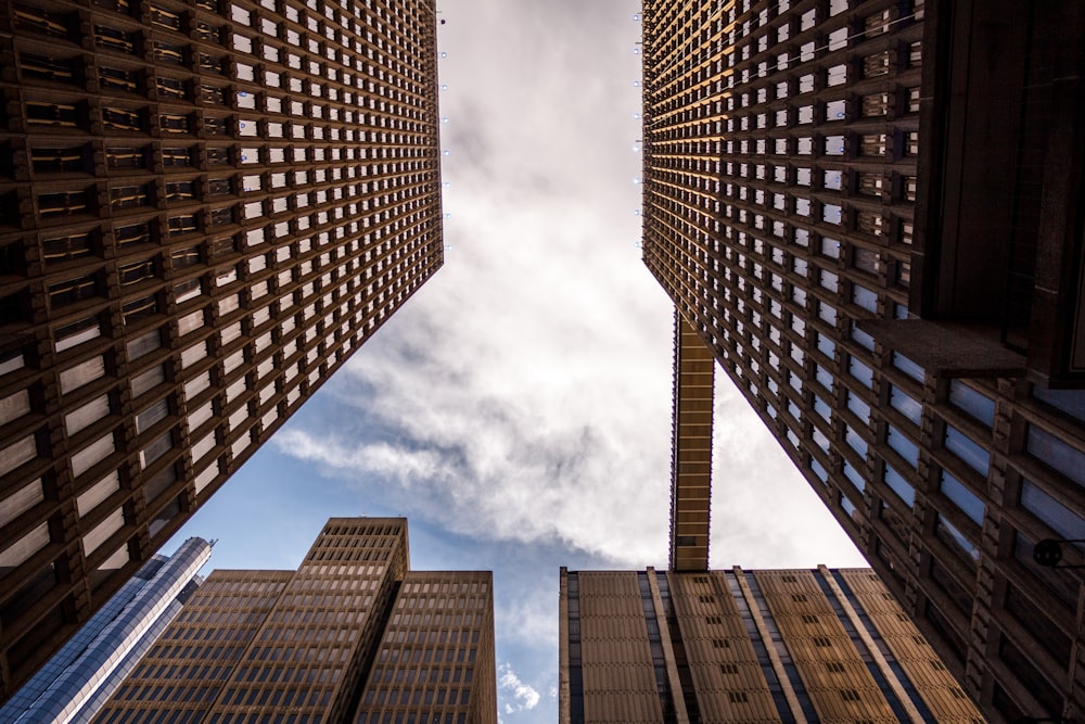 low angle photo of high-rise building