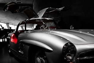 selective color photo of car