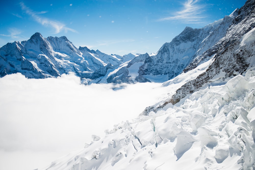 Landschaftsfoto der weißen Berge