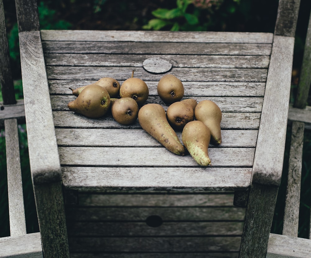 brown fruit lot on table