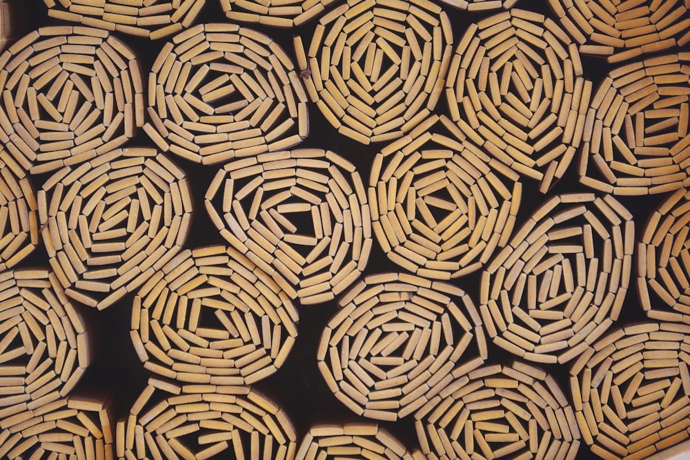 beds - curled up bamboo mats