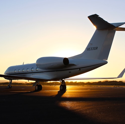 architectural photography of white aircraft