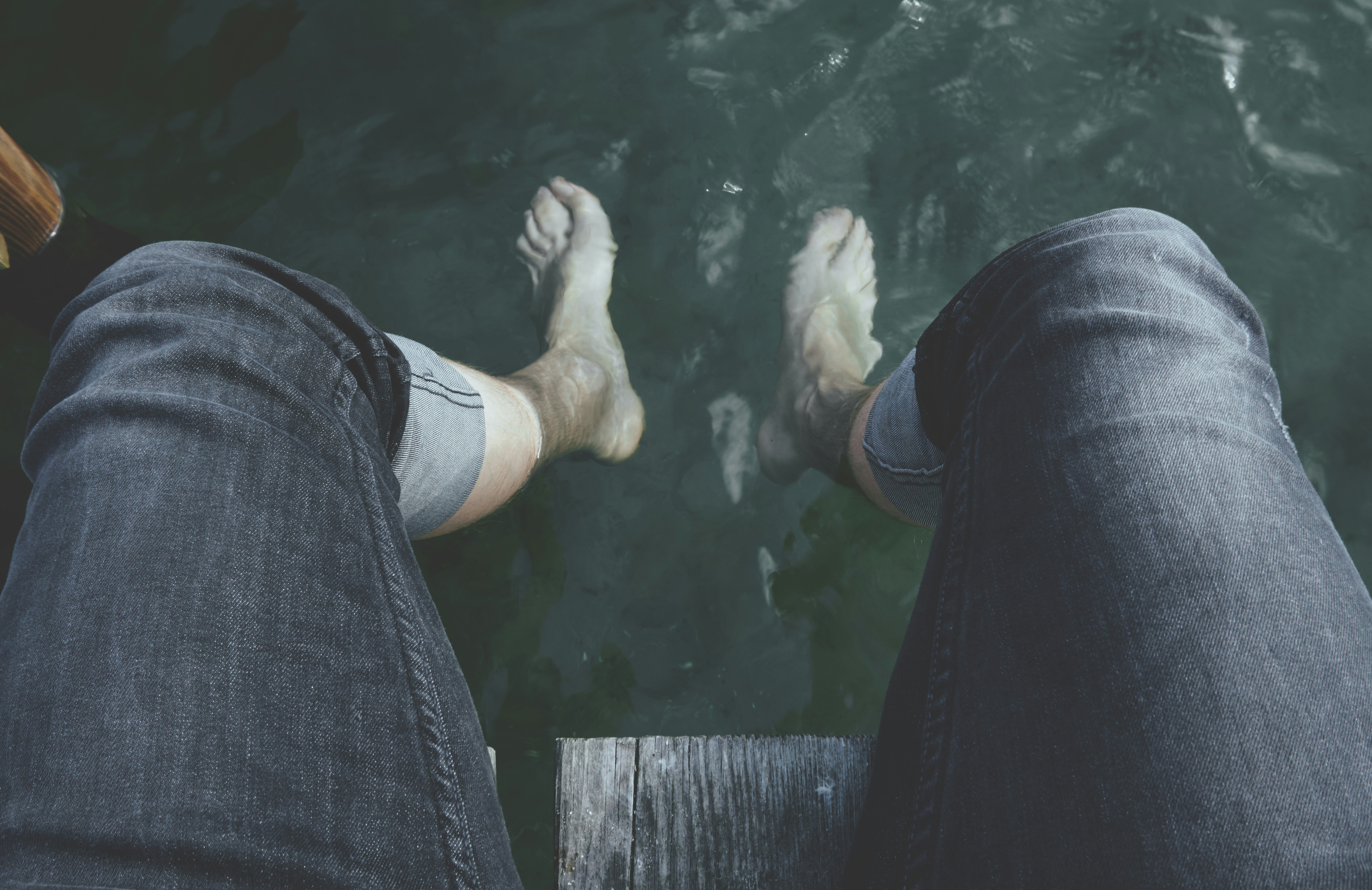Man Feet Underwater Faaborg