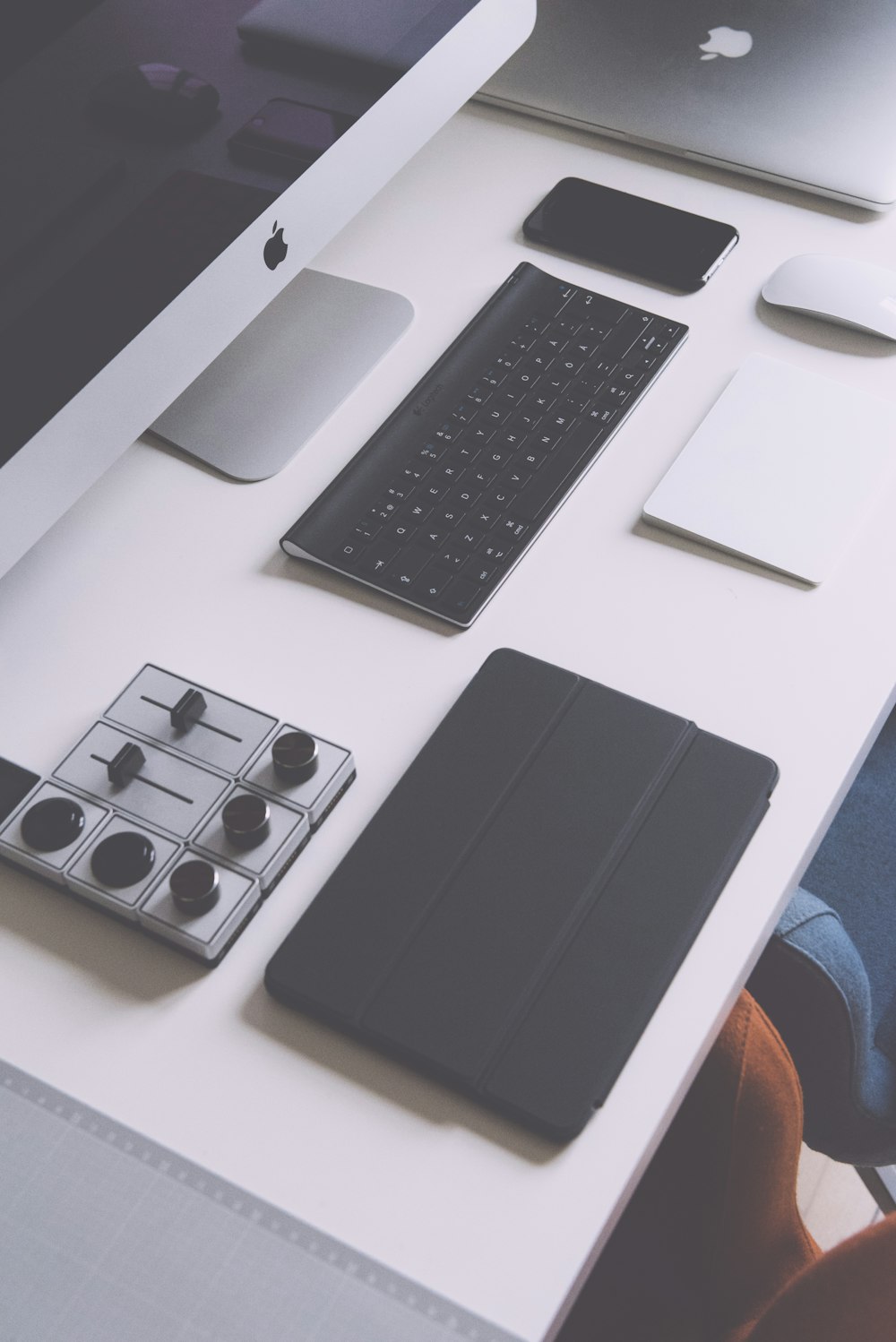 Apple Imac On Wooden Desk Near Window Photo Free Work Image On
