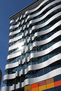 A commercial building highlighting innovative construction techniques.