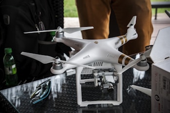 white DJI Phantom 3 Professional