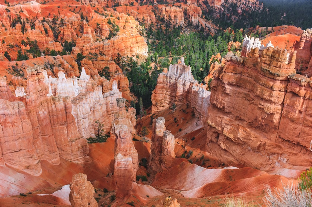 aerial photography of rock formation