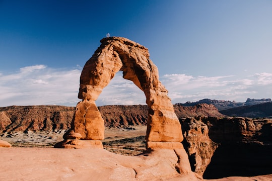 landscape photography of rock formation in Arches National Park United States