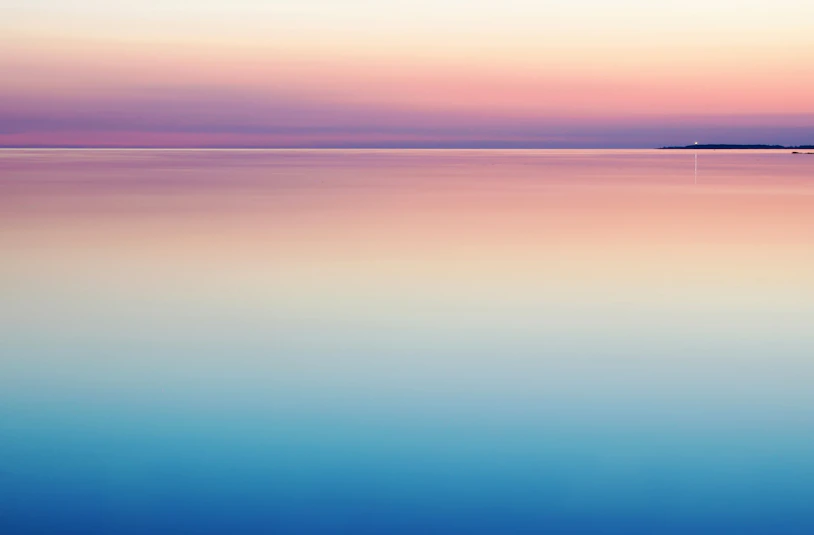 photo of blue and pink sea