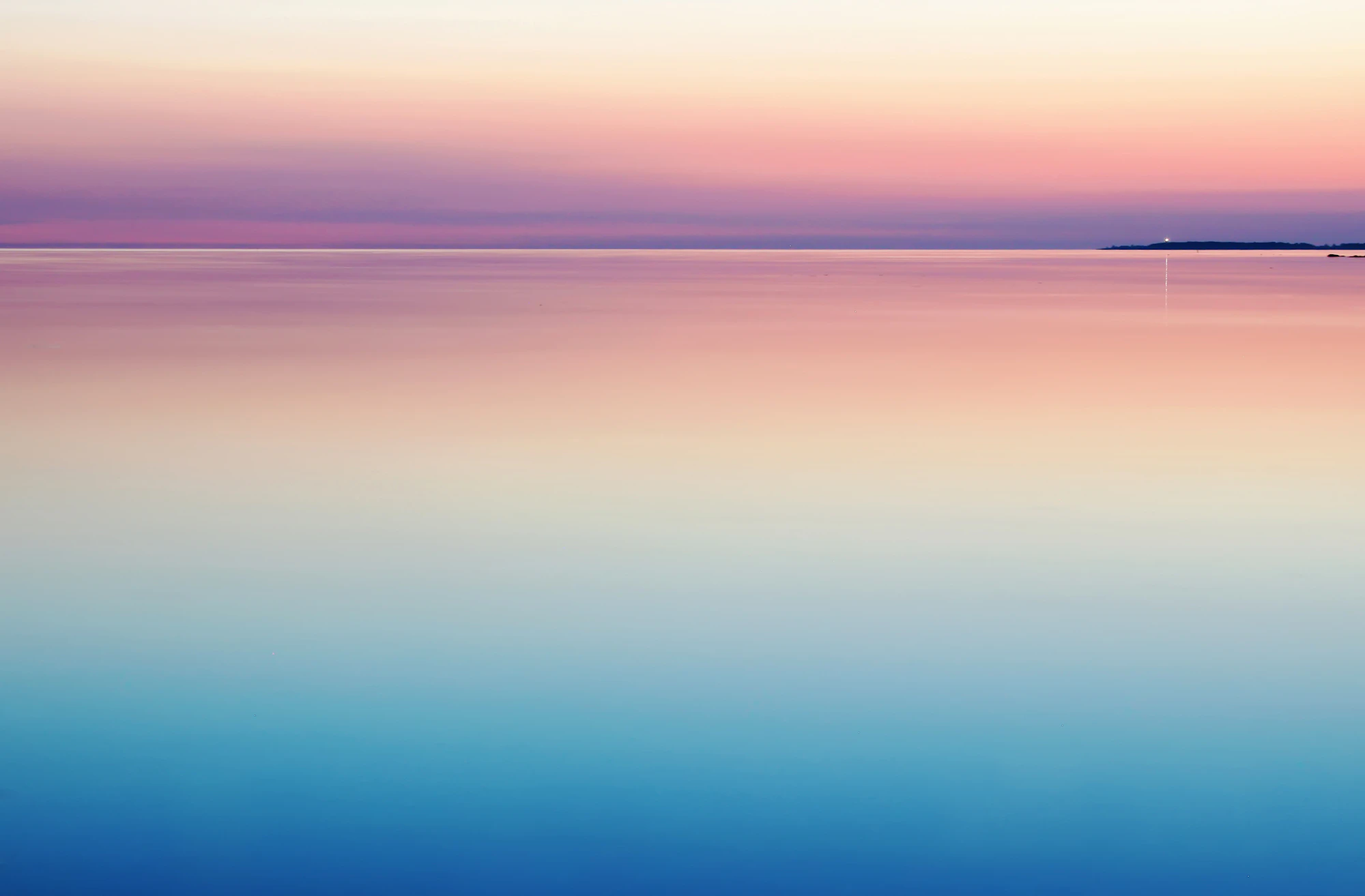 Open tropical sea at dusk