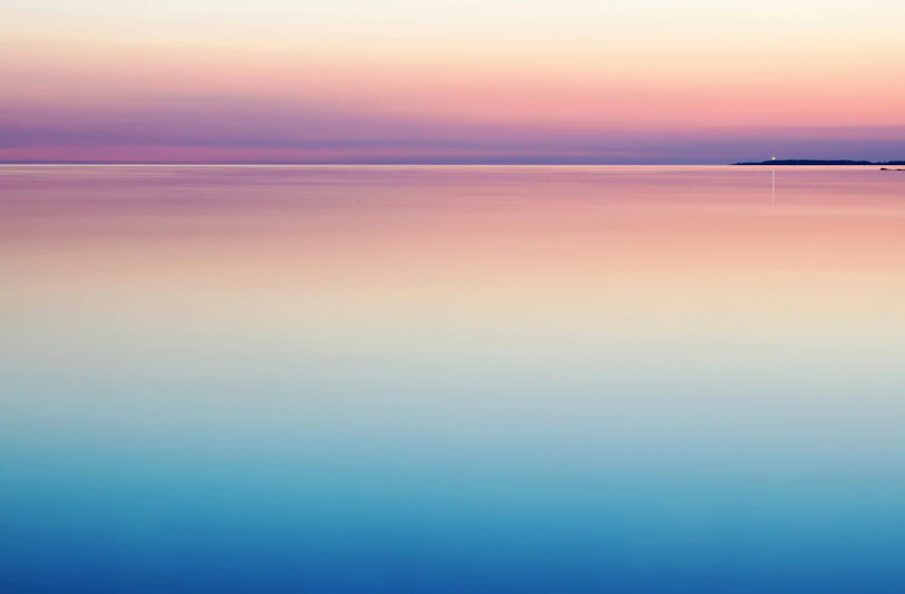 photo of blue and pink sea