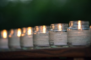 Deck with evening lighting