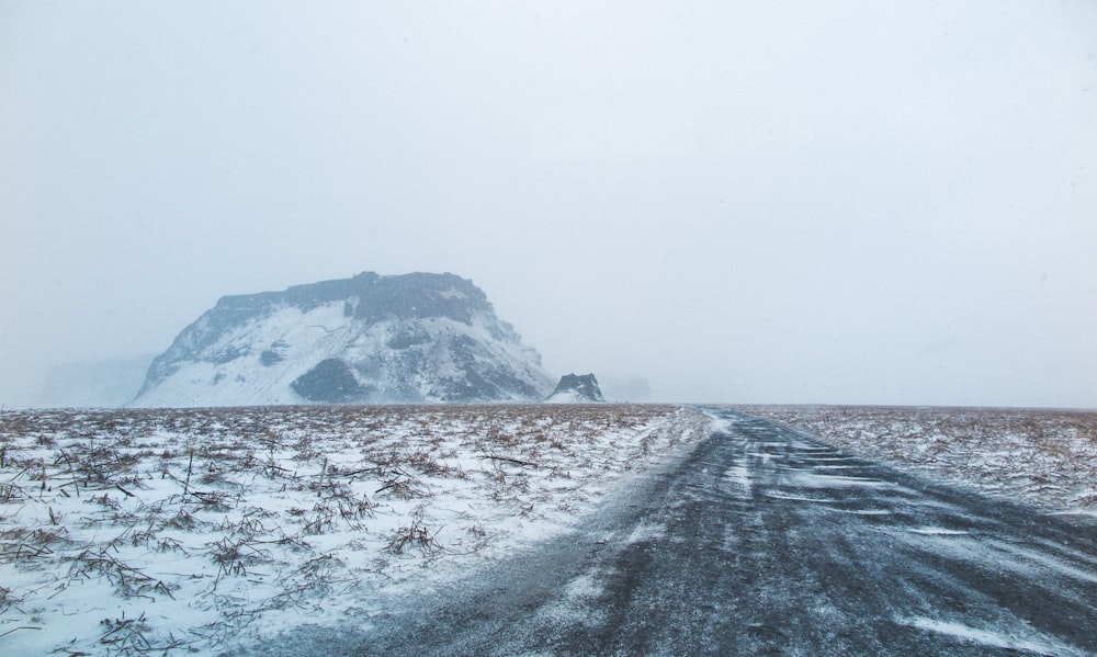 brown mountains covered with snow