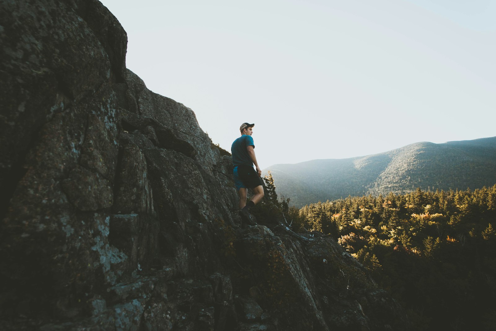 Canon EOS 5D Mark II + Sigma 24-70mm F2.8 EX DG Macro sample photo. Man standing on mountain photography