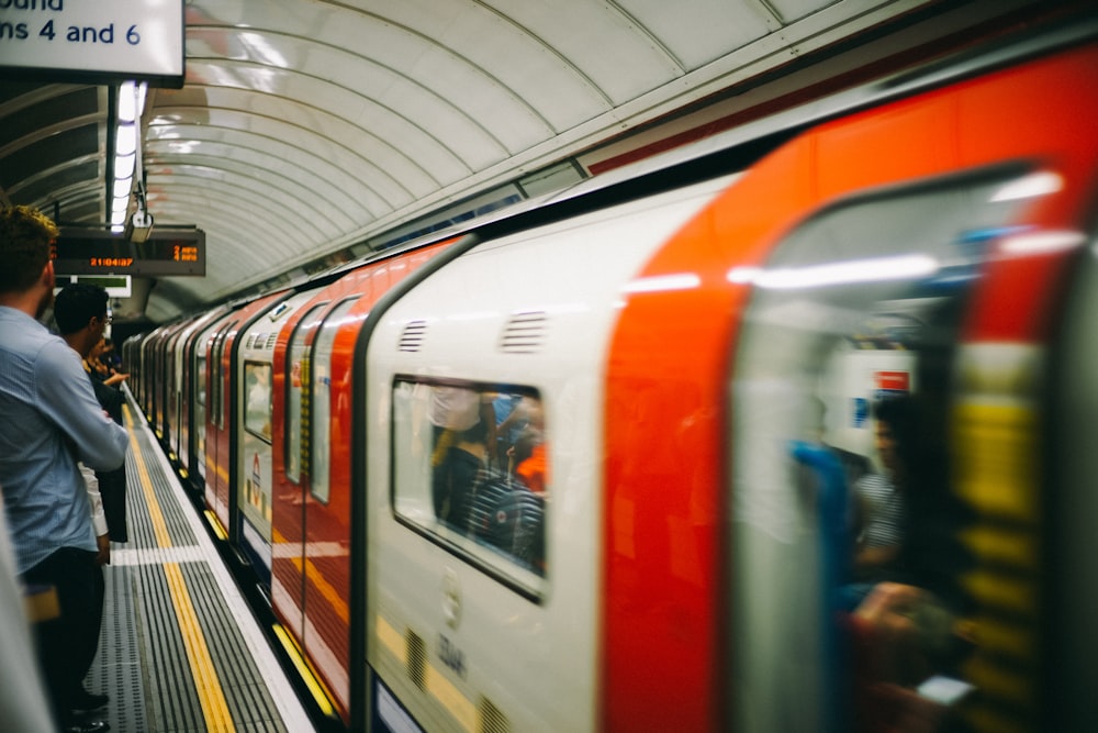 time lapse photography of train