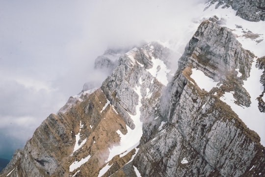 close-up photography of mountain peak in Säntis Switzerland