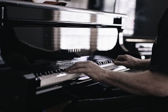 person playing piano