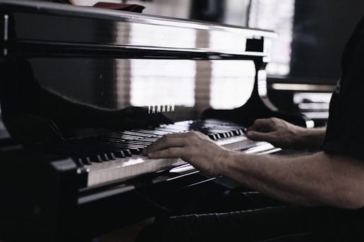 person playing piano