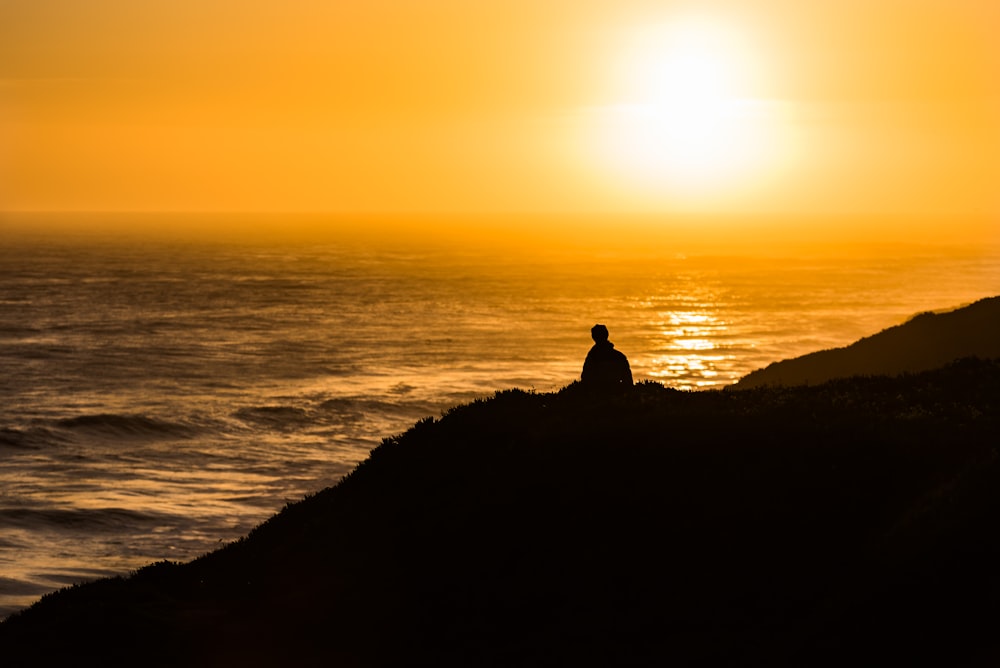 silhouette photography of man walking