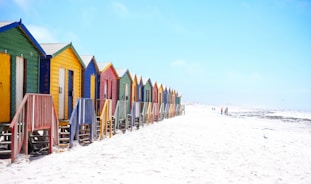 Colourful huts at Muizenberg