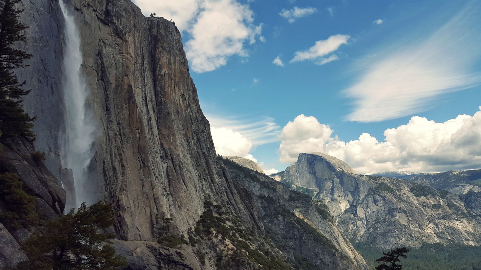 Samsung Galaxy S6 sample photo. Waterfalls on brown mountain photography