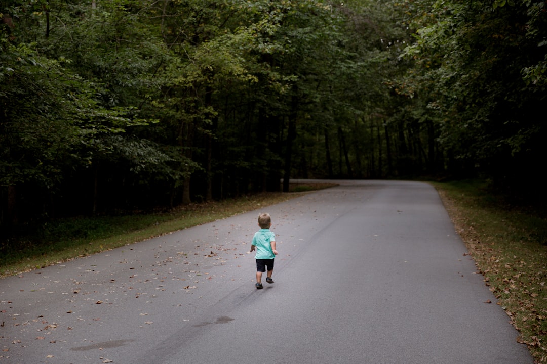 Toddler on a road