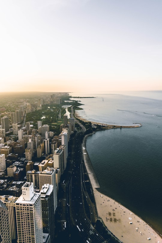 aerial photography of city beside body of water in Lincoln Park United States