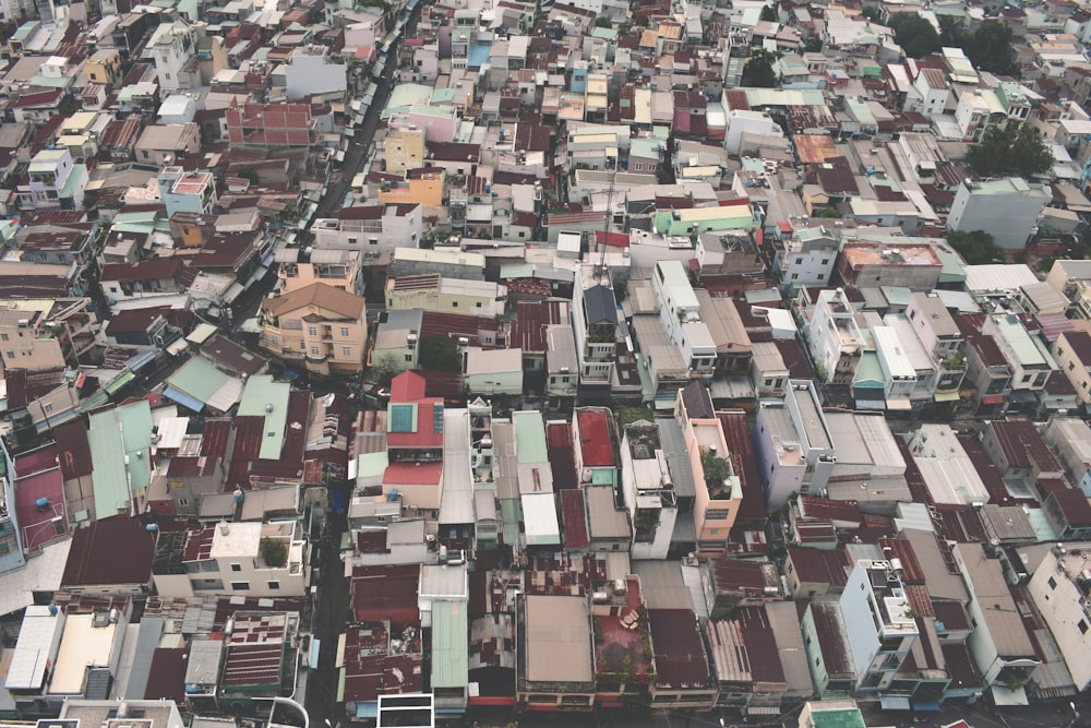 bird's-eye photography of concrete buildings