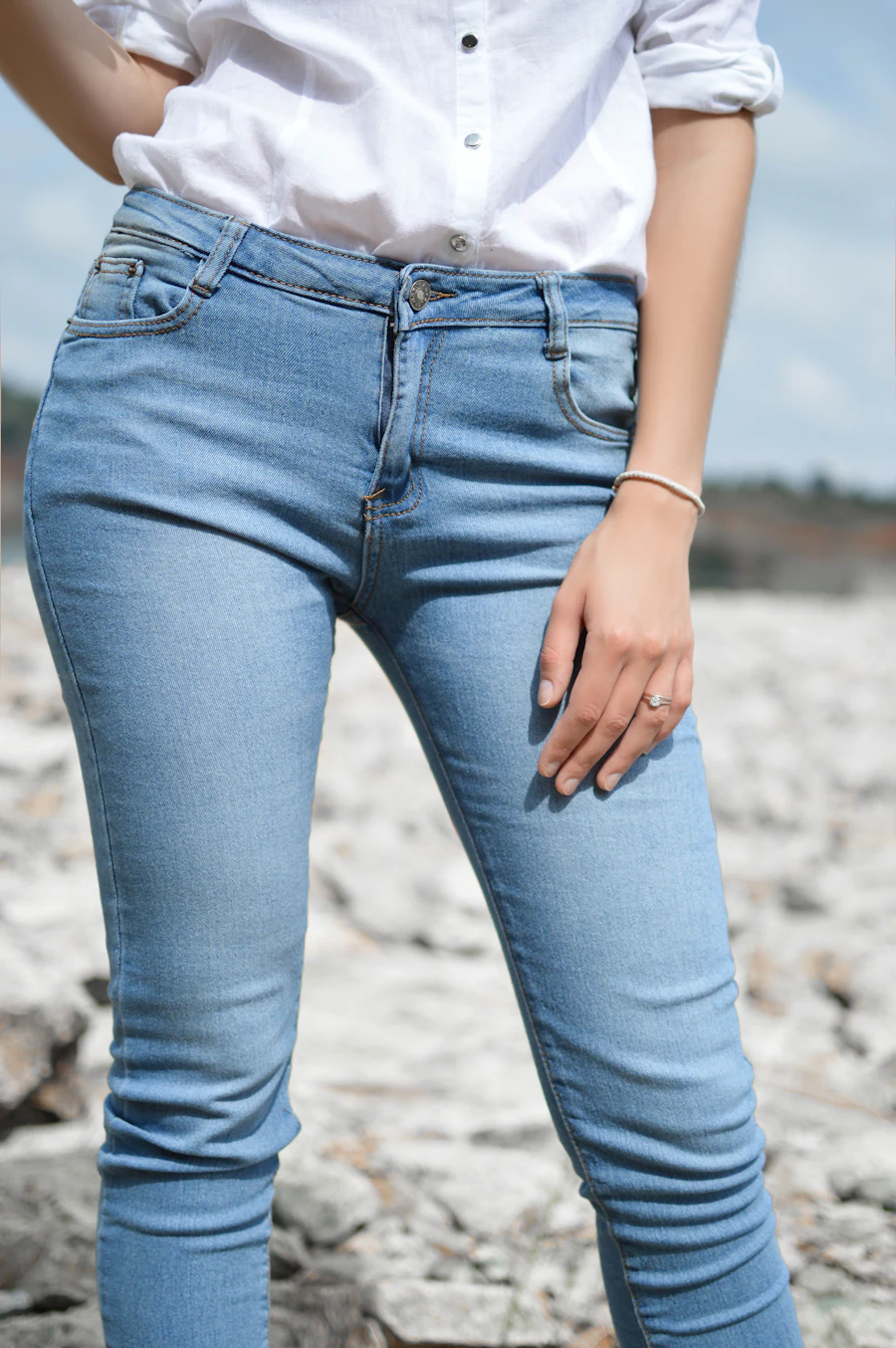 Bootcut and wide-leg jeans being worn
