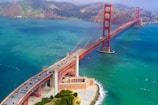 aerial view of Golden Gate Bridge