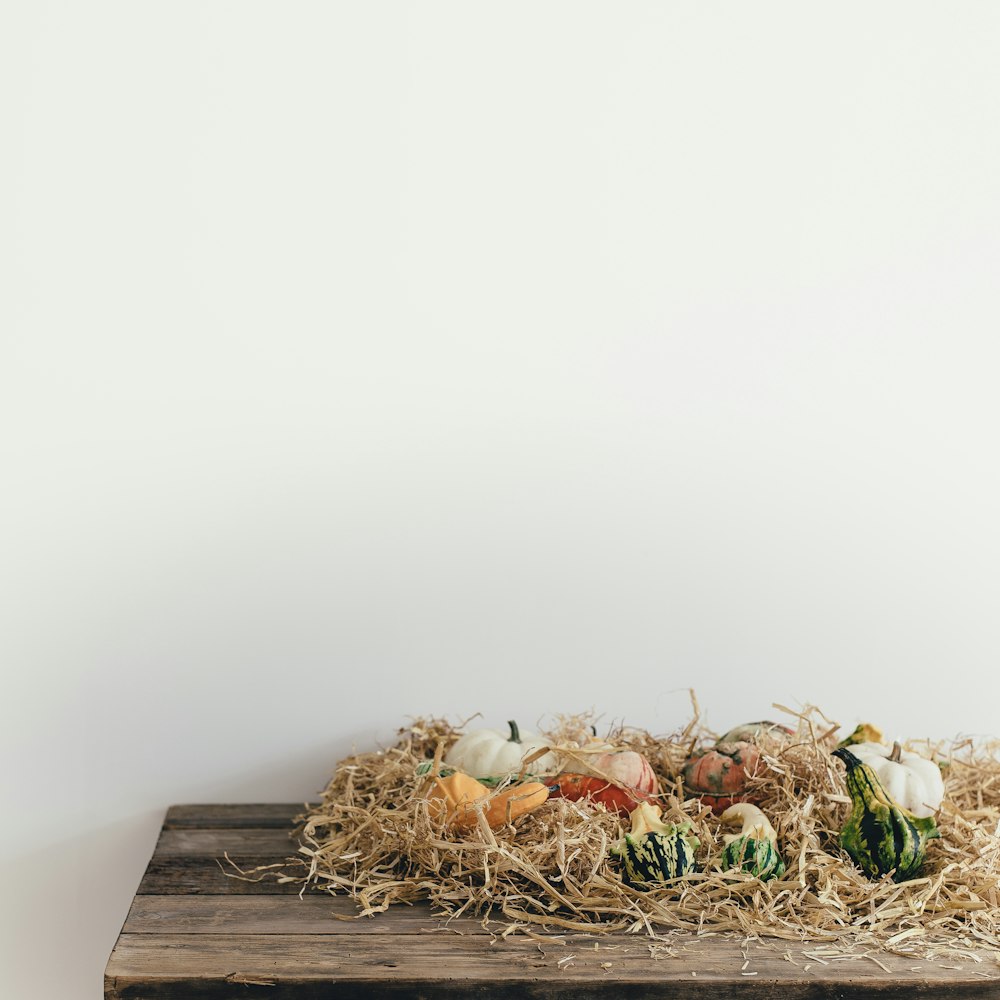 white and yellow vegetable decors