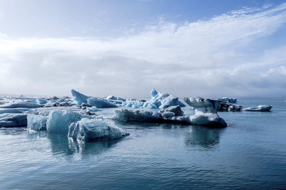 photo of ice bergs during daytime