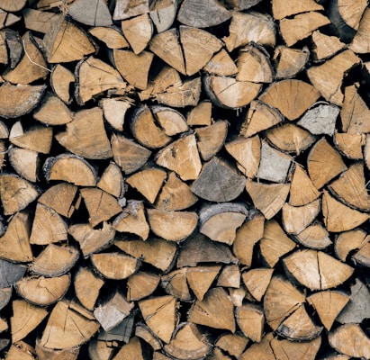 pile of brown firewood