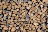A stack of seasoned firewood ready for delivery.