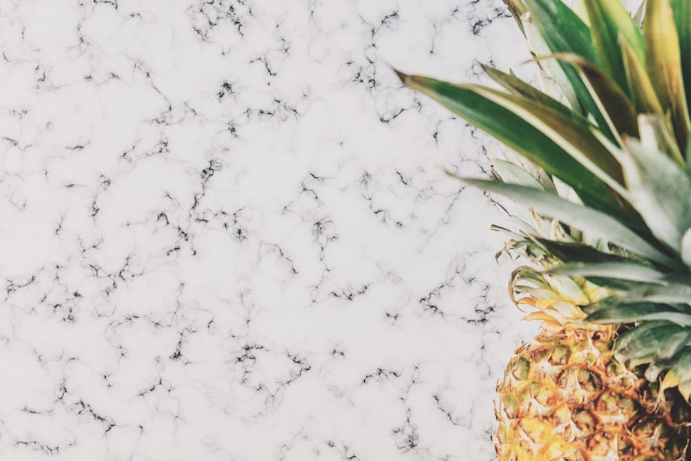 pineapple on marble board