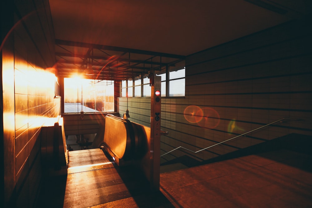 silhouette photography of building interior