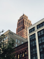 low angle photo of high-rise building