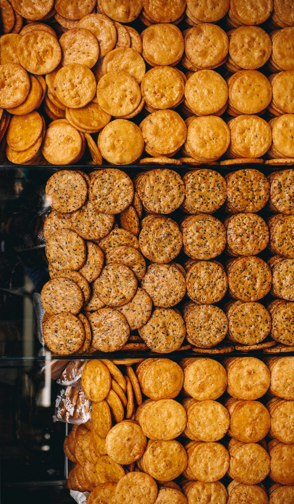 aerial photography of brown cookies