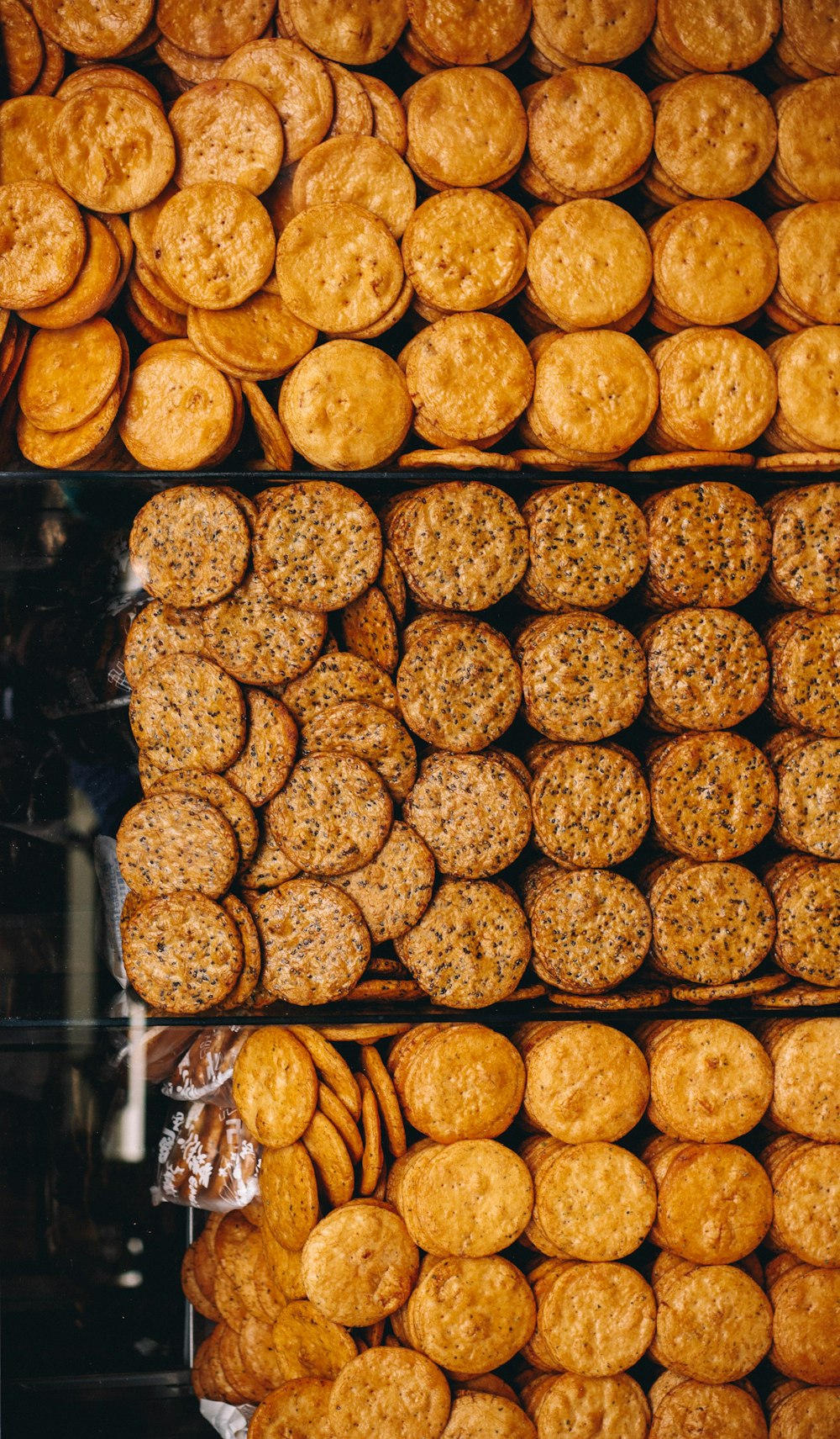 Photographie aérienne de biscuits bruns