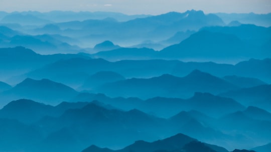 bird's eye view of mountain in Brandenberg Alps Austria