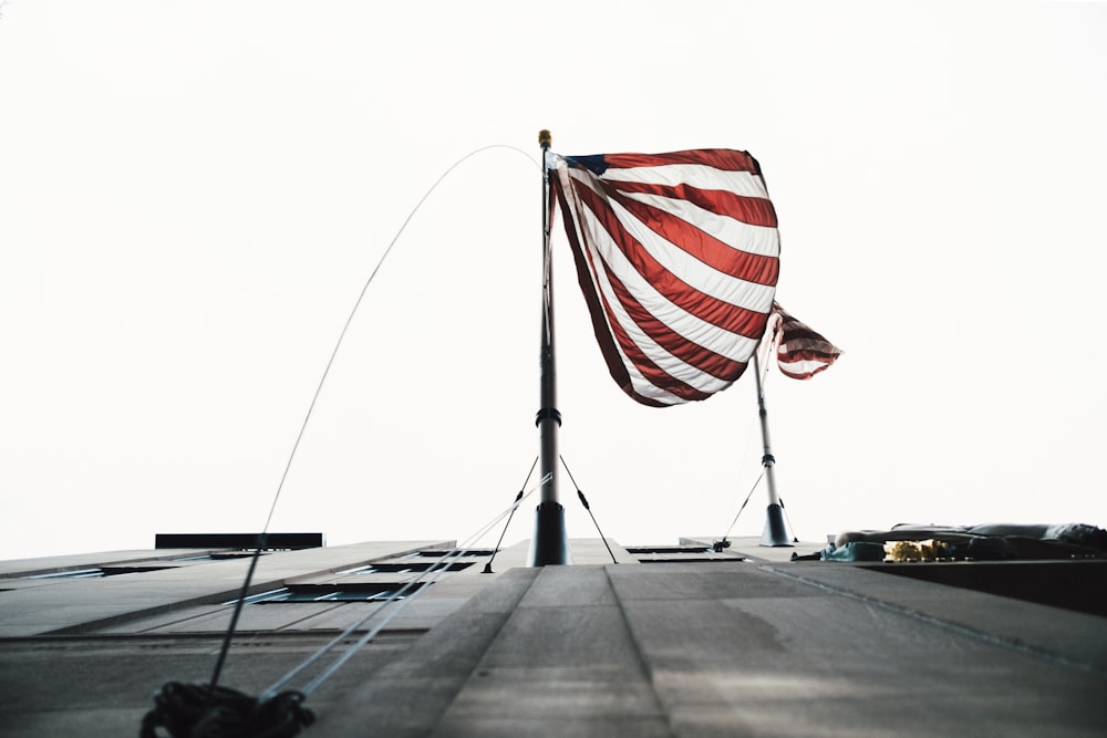 red and white stripe flag