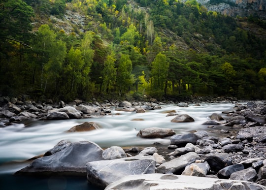 timelapse photograph of rocky river in Col de la Cayolle France