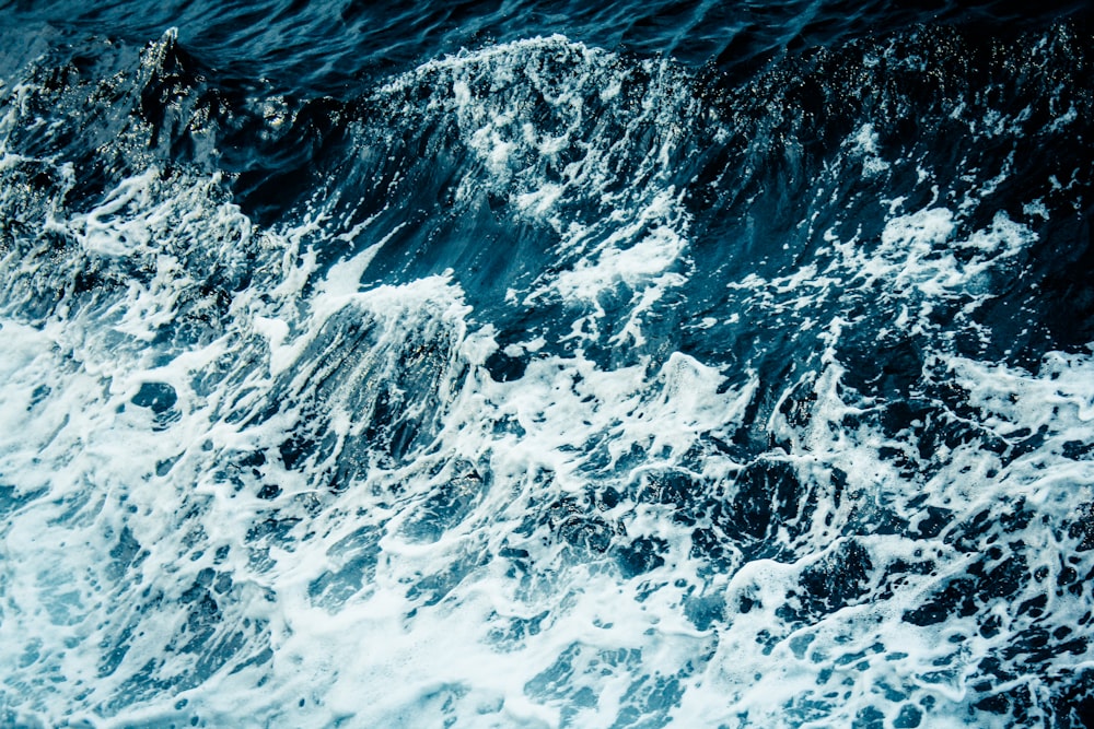 aerial photography of sea waves