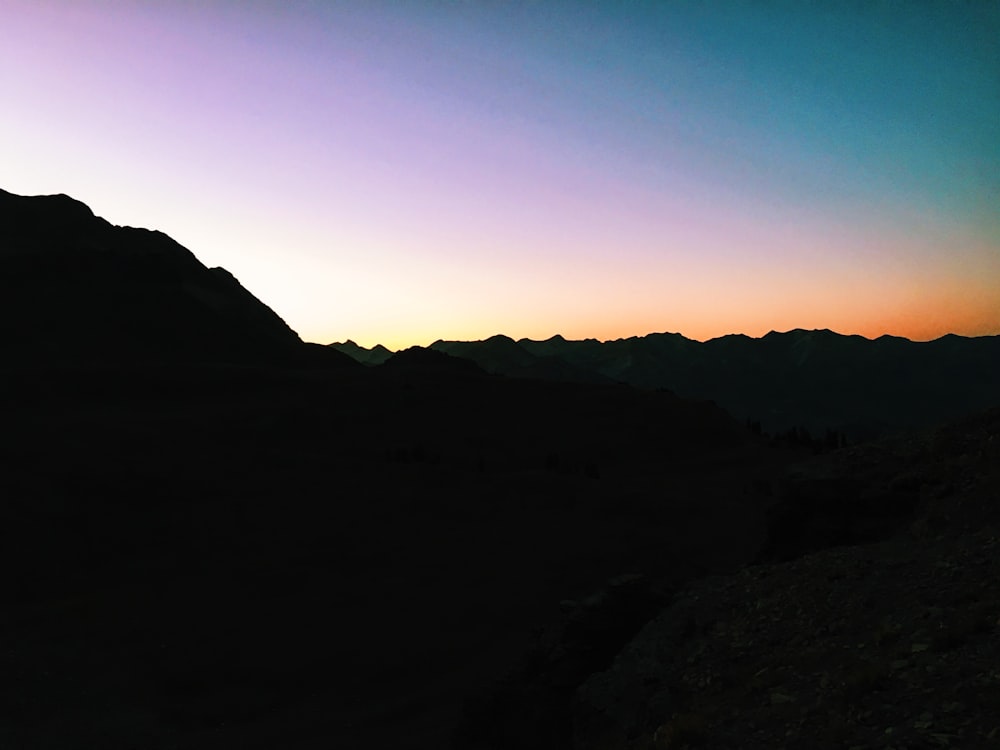 silhouette photo of mountain