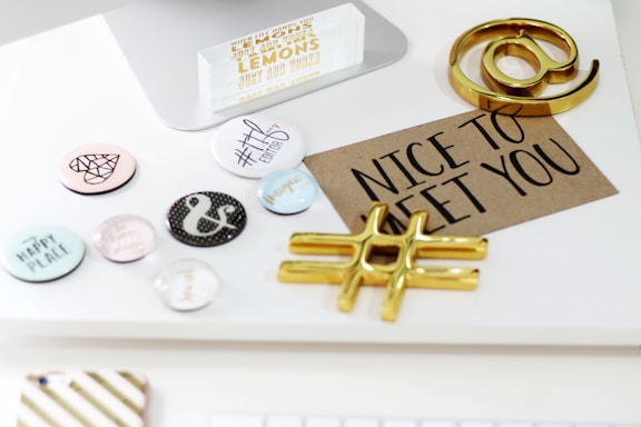 A warm, inviting workspace with a handwritten note saying 'Let's connect' on a desk.