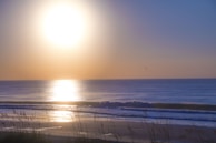 A sunrise over a calm ocean, symbolizing new beginnings.