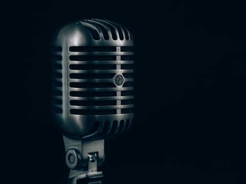 shallow focus photography of condenser microphone