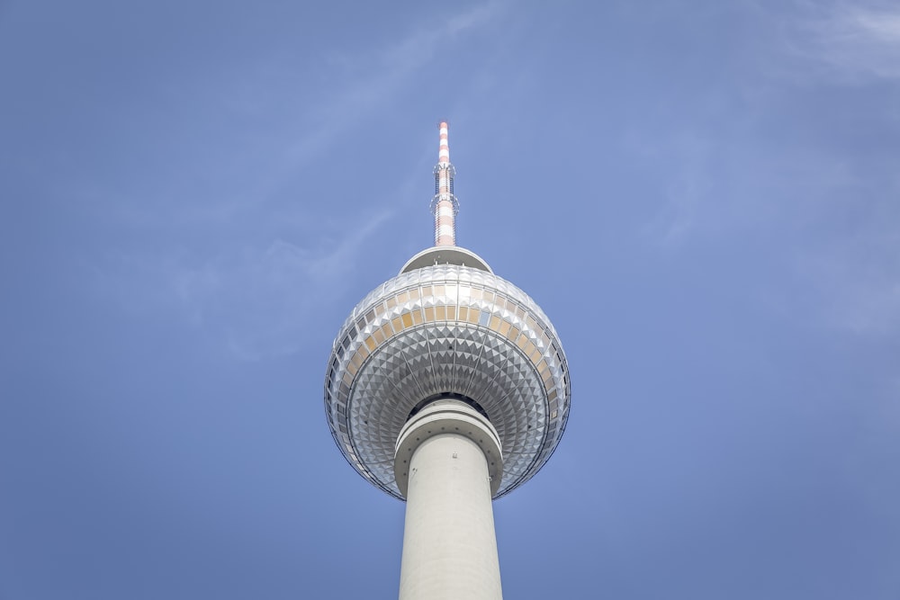 low-angle photography of white tower