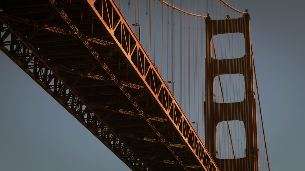 low angled photo of Golden Gate